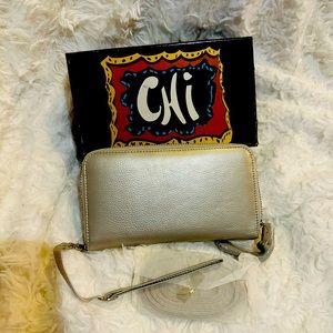 Chi by Carlos Falchi Leather Wallet/Wristlet